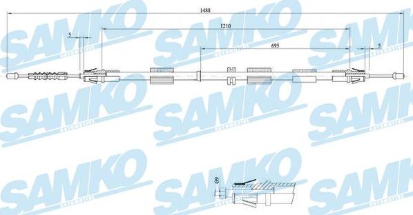 Samko C0266B - Kabel, dayanacaq əyləci furqanavto.az