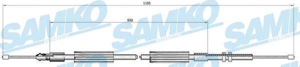 Samko C0734B - Kabel, dayanacaq əyləci furqanavto.az