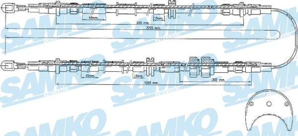 Samko C1438B - Kabel, dayanacaq əyləci furqanavto.az