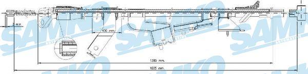 Samko C1696B - Kabel, dayanacaq əyləci furqanavto.az