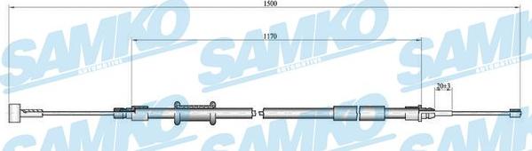 Samko C1009B - Kabel, dayanacaq əyləci furqanavto.az