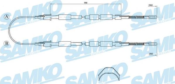 Samko C1032B - Kabel, dayanacaq əyləci furqanavto.az