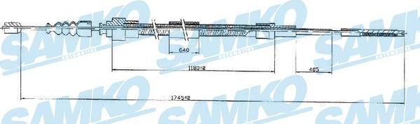 Samko C1146B - Kabel, dayanacaq əyləci furqanavto.az