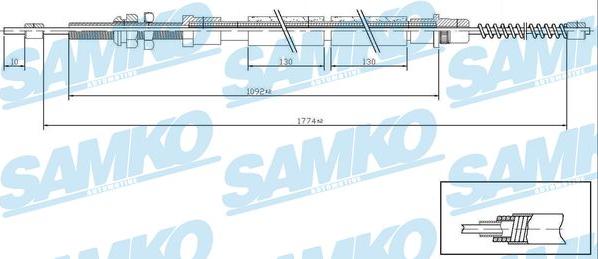 Samko C1311B - Kabel, dayanacaq əyləci furqanavto.az