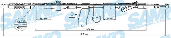 Samko C1298B - Kabel, dayanacaq əyləci furqanavto.az