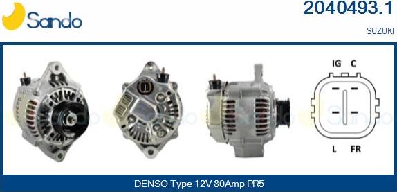 Sando 2040493.1 - Alternator furqanavto.az