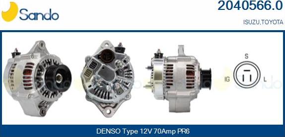 Sando 2040566.0 - Alternator furqanavto.az