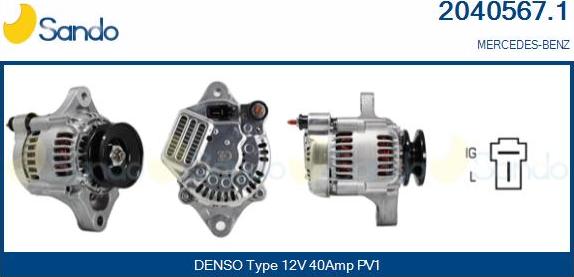 Sando 2040567.1 - Alternator furqanavto.az