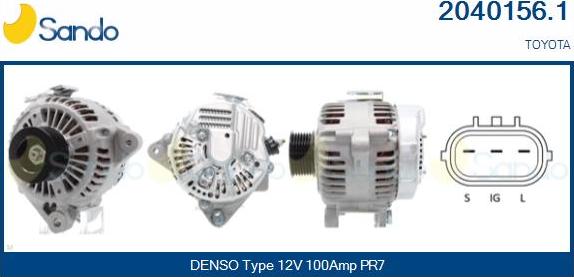 Sando 2040156.1 - Alternator furqanavto.az