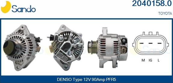 Sando 2040158.0 - Alternator furqanavto.az