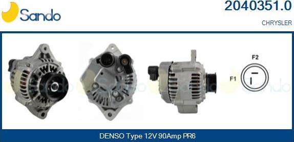 Sando 2040351.0 - Alternator furqanavto.az