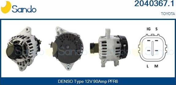 Sando 2040367.1 - Alternator furqanavto.az