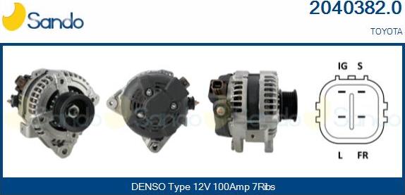 Sando 2040382.0 - Alternator furqanavto.az