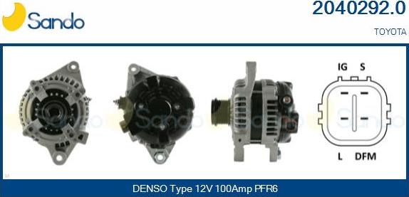 Sando 2040292.0 - Alternator furqanavto.az