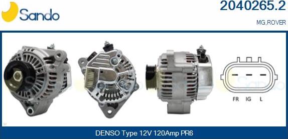 Sando 2040265.2 - Alternator furqanavto.az