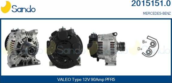 Sando 2015151.0 - Alternator furqanavto.az