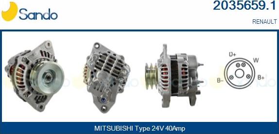 Sando 2035659.1 - Alternator furqanavto.az