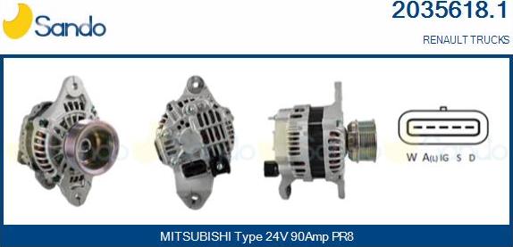 Sando 2035618.1 - Alternator furqanavto.az