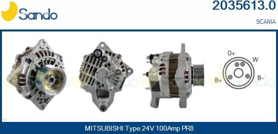 Sando 2035613.0 - Alternator furqanavto.az