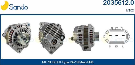 Sando 2035612.0 - Alternator furqanavto.az