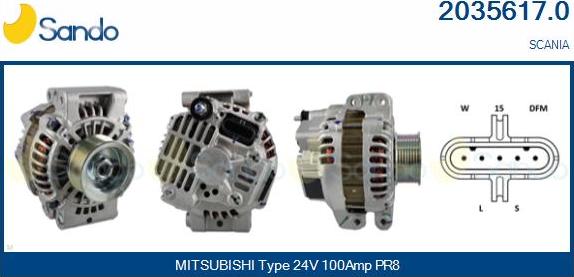 Sando 2035617.0 - Alternator furqanavto.az