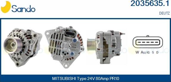 Sando 2035635.1 - Alternator furqanavto.az