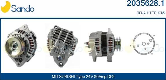 Sando 2035628.1 - Alternator furqanavto.az