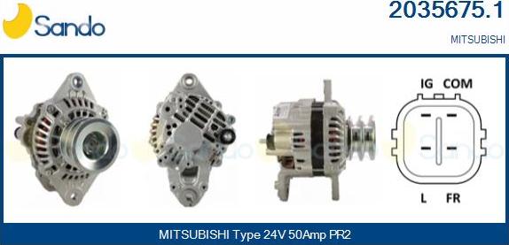 Sando 2035675.1 - Alternator furqanavto.az