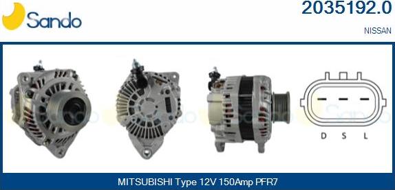 Sando 2035192.0 - Alternator furqanavto.az