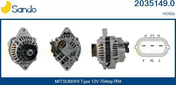 Sando 2035149.0 - Alternator furqanavto.az