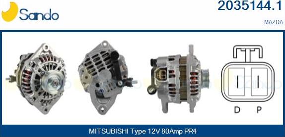 Sando 2035144.1 - Alternator furqanavto.az