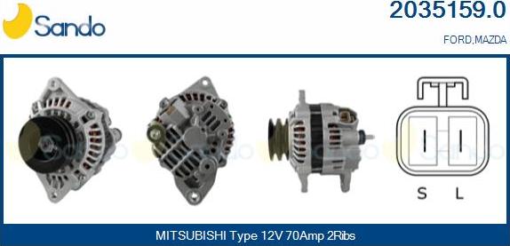 Sando 2035159.0 - Alternator furqanavto.az