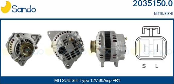 Sando 2035150.0 - Alternator furqanavto.az