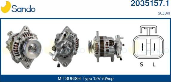 Sando 2035157.1 - Alternator furqanavto.az