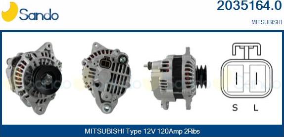 Sando 2035164.0 - Alternator furqanavto.az