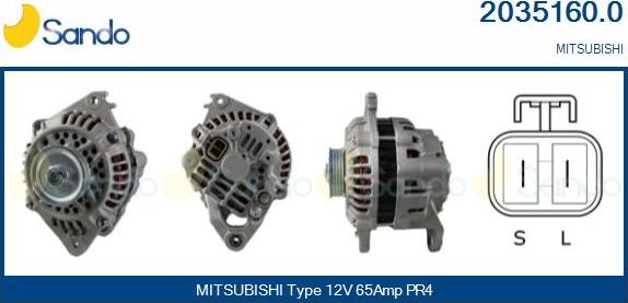 Sando 2035160.0 - Alternator furqanavto.az