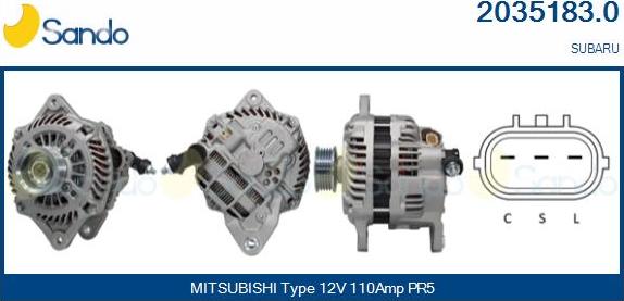 Sando 2035183.0 - Alternator furqanavto.az