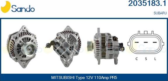 Sando 2035183.1 - Alternator furqanavto.az