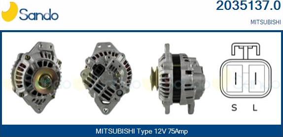 Sando 2035137.0 - Alternator furqanavto.az