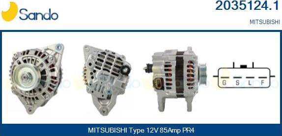 Sando 2035124.1 - Alternator furqanavto.az