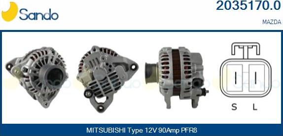 Sando 2035170.0 - Alternator furqanavto.az