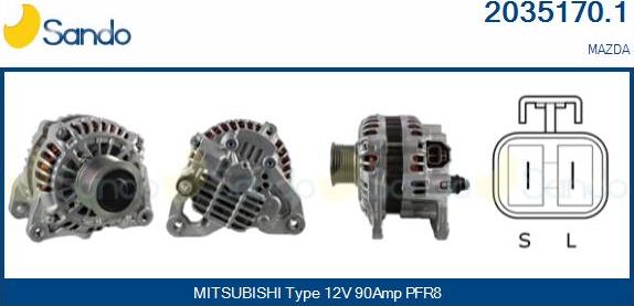 Sando 2035170.1 - Alternator furqanavto.az