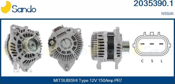 Sando 2035390.1 - Alternator furqanavto.az