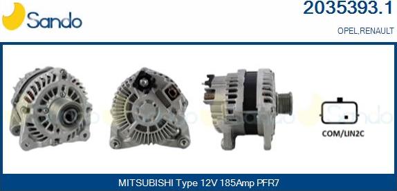 Sando 2035393.1 - Alternator furqanavto.az