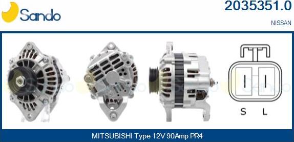 Sando 2035351.0 - Alternator furqanavto.az