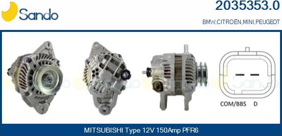 Sando 2035353.0 - Alternator furqanavto.az