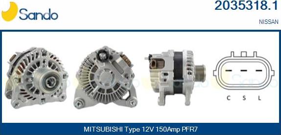 Sando 2035318.1 - Alternator furqanavto.az