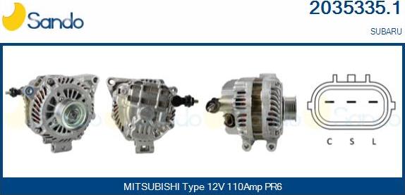 Sando 2035335.1 - Alternator furqanavto.az