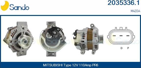 Sando 2035336.1 - Alternator furqanavto.az