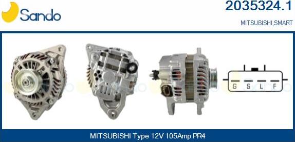 Sando 2035324.1 - Alternator furqanavto.az